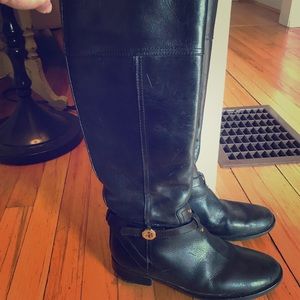 Tory Burch Black Riding Boots Sz 8.5